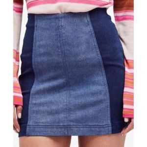free people denim skirt